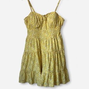 No Boundaries Yellow Floral Mini Dress